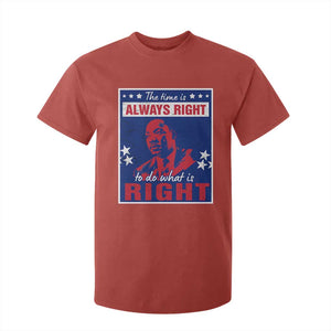 Martin Luther King Jr. T Shirt For Kid The Time is Always Right To Do What Is Right MLK Black Civil Rights TS09 Red Print Your Wear