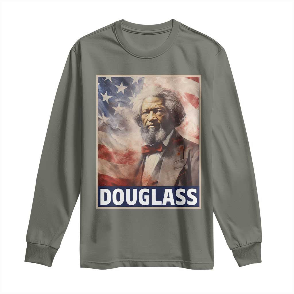 Frederick Douglass Long Sleeve Shirt African American Hero Black Civil Rights TS09 Military Green Print Your Wear