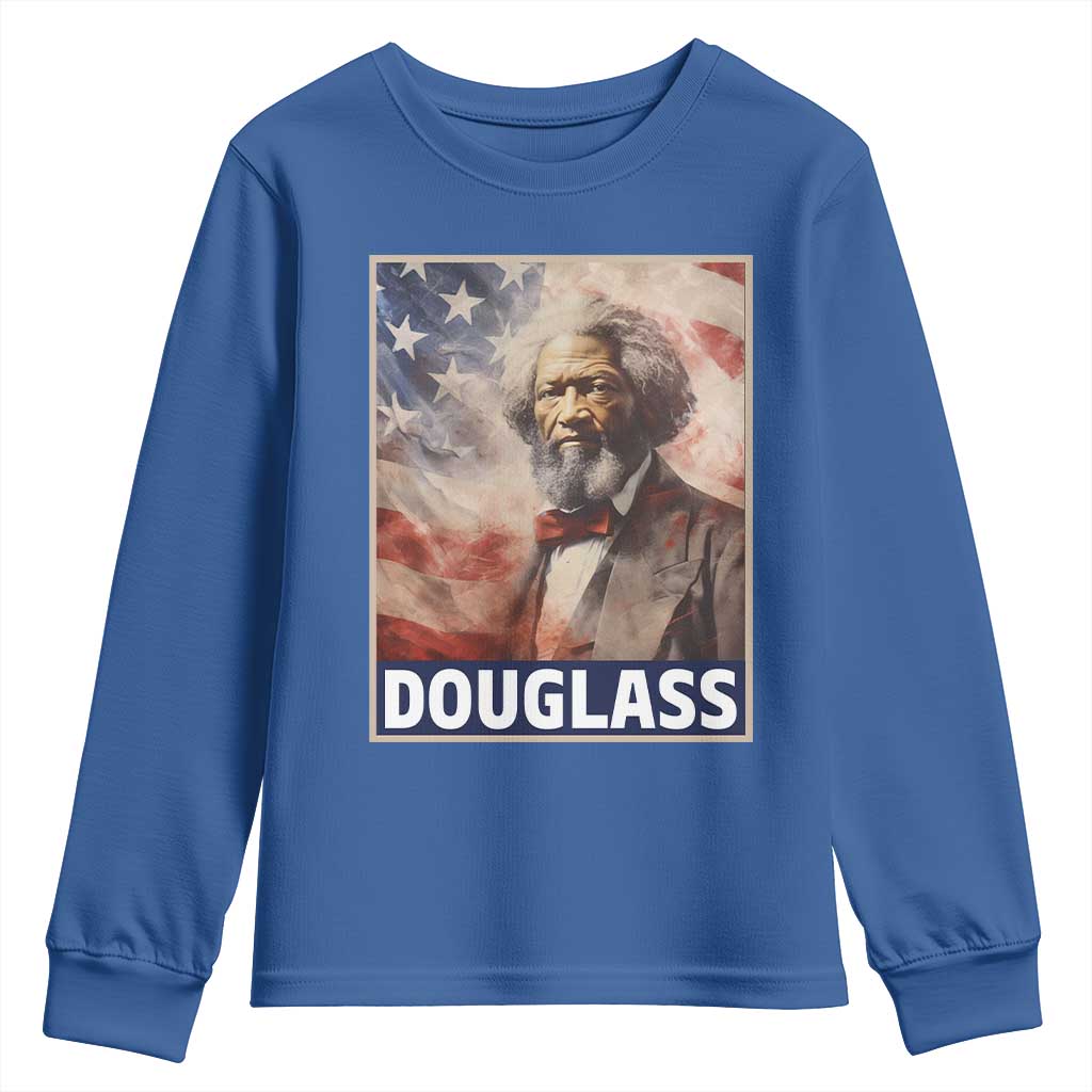 Frederick Douglass Youth Sweatshirt African American Hero Black Civil Rights TS09 Royal Blue Print Your Wear