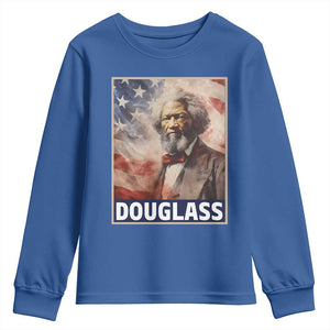 Frederick Douglass Youth Sweatshirt African American Hero Black Civil Rights TS09 Royal Blue Print Your Wear