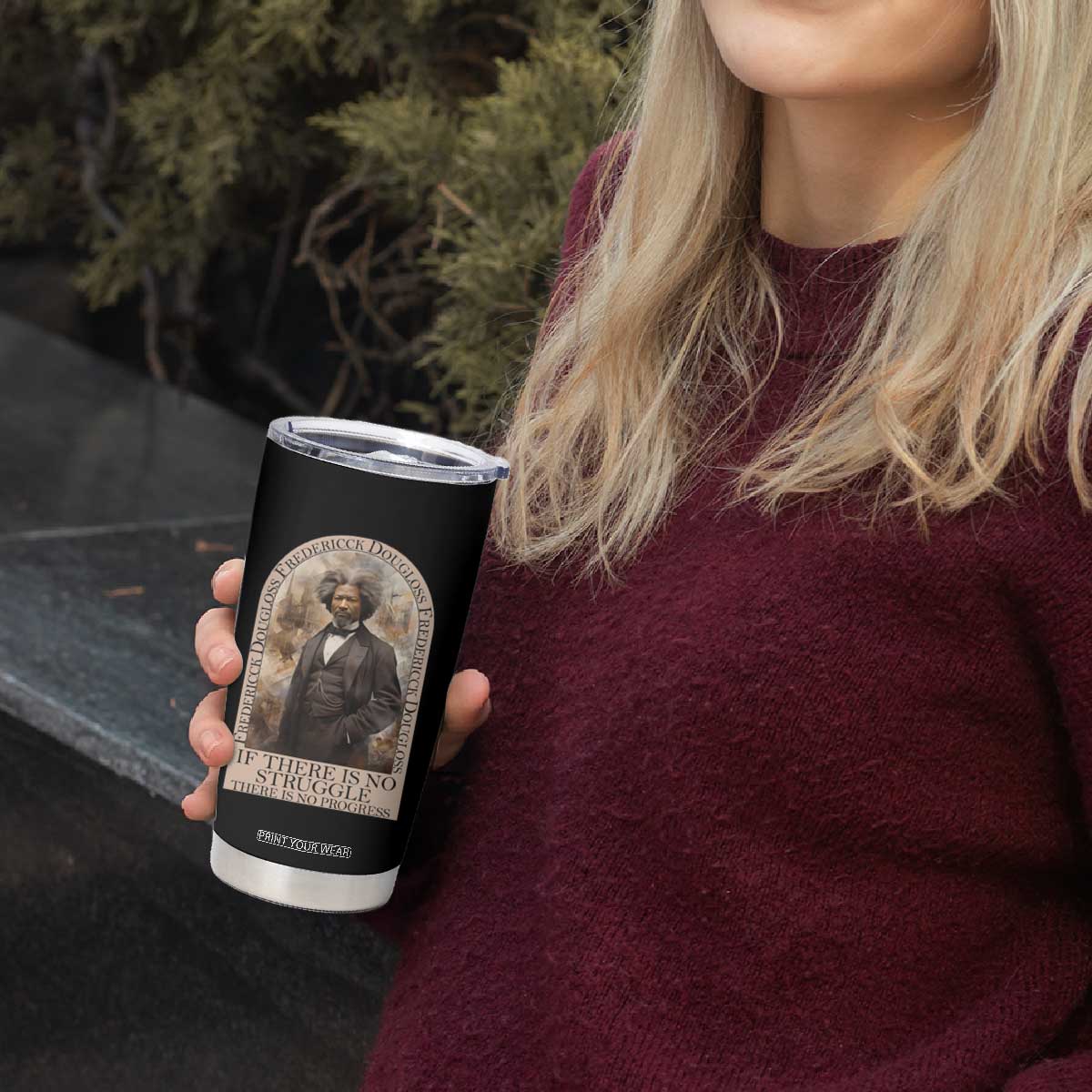 Frederick Douglass Tumbler Cup If There Is No Struggle There Is No Progress Black History TS09 Print Your Wear
