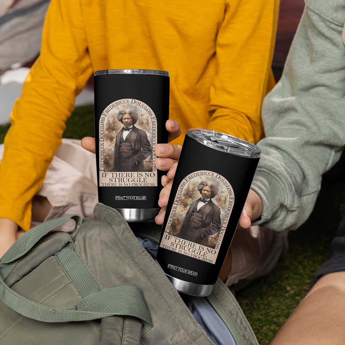 Frederick Douglass Tumbler Cup If There Is No Struggle There Is No Progress Black History TS09 Print Your Wear