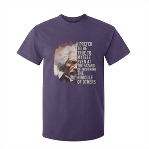 Frederick Douglass T Shirt For Kid I Prefer To Be True To Myself Even At The Hazaro Of Incurring The Ridicule Of Others BHM TS09 Purple Print Your Wear