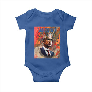 Malcolm X Baby Onesie King Hip Hop Aesthetic Art Black Civil Rights TS09 Royal Blue Print Your Wear