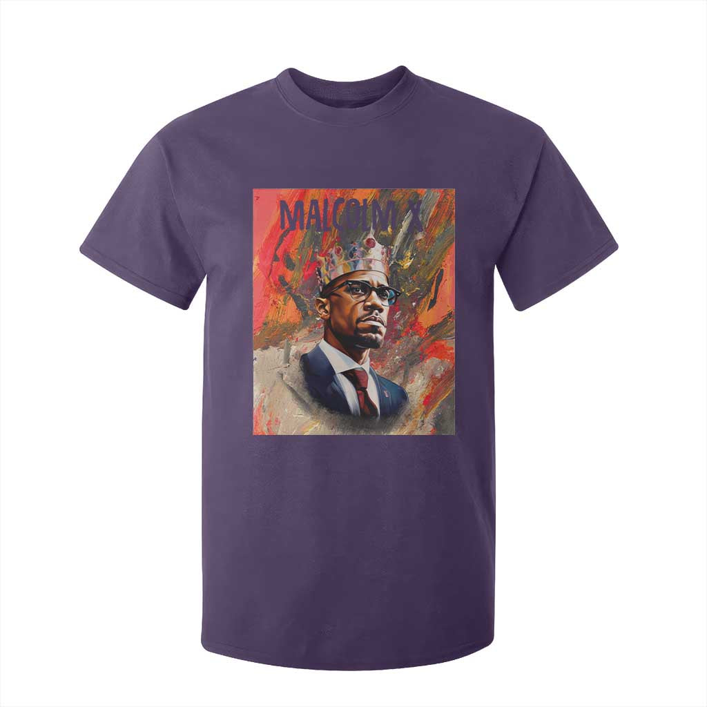 Malcolm X T Shirt For Kid King Hip Hop Aesthetic Art Black Civil Rights TS09 Purple Print Your Wear