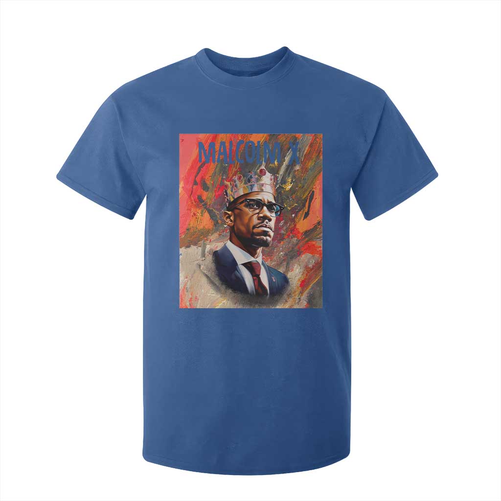 Malcolm X T Shirt For Kid King Hip Hop Aesthetic Art Black Civil Rights TS09 Royal Blue Print Your Wear