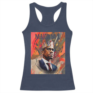 Malcolm X Racerback Tank Top King Hip Hop Aesthetic Art Black Civil Rights TS09 Navy Print Your Wear