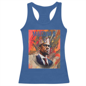 Malcolm X Racerback Tank Top King Hip Hop Aesthetic Art Black Civil Rights TS09 Royal Blue Print Your Wear