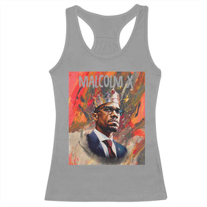 Malcolm X Racerback Tank Top King Hip Hop Aesthetic Art Black Civil Rights TS09 Sport Gray Print Your Wear