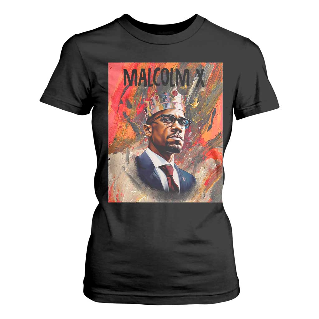 Malcolm X T Shirt For Women King Hip Hop Aesthetic Art Black Civil Rights TS09 Black Print Your Wear