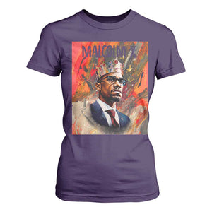 Malcolm X T Shirt For Women King Hip Hop Aesthetic Art Black Civil Rights TS09 Purple Print Your Wear