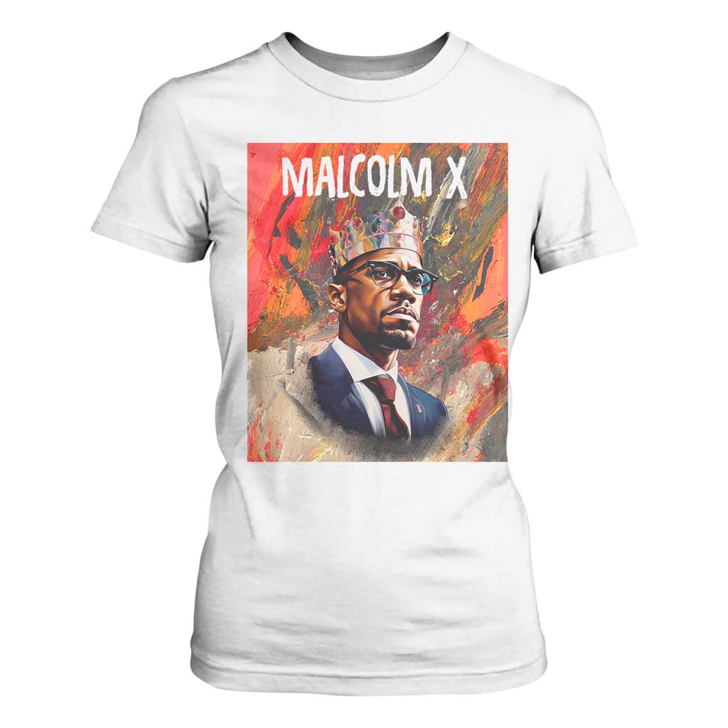 Malcolm X T Shirt For Women King Hip Hop Aesthetic Art Black Civil Rights TS09 White Print Your Wear
