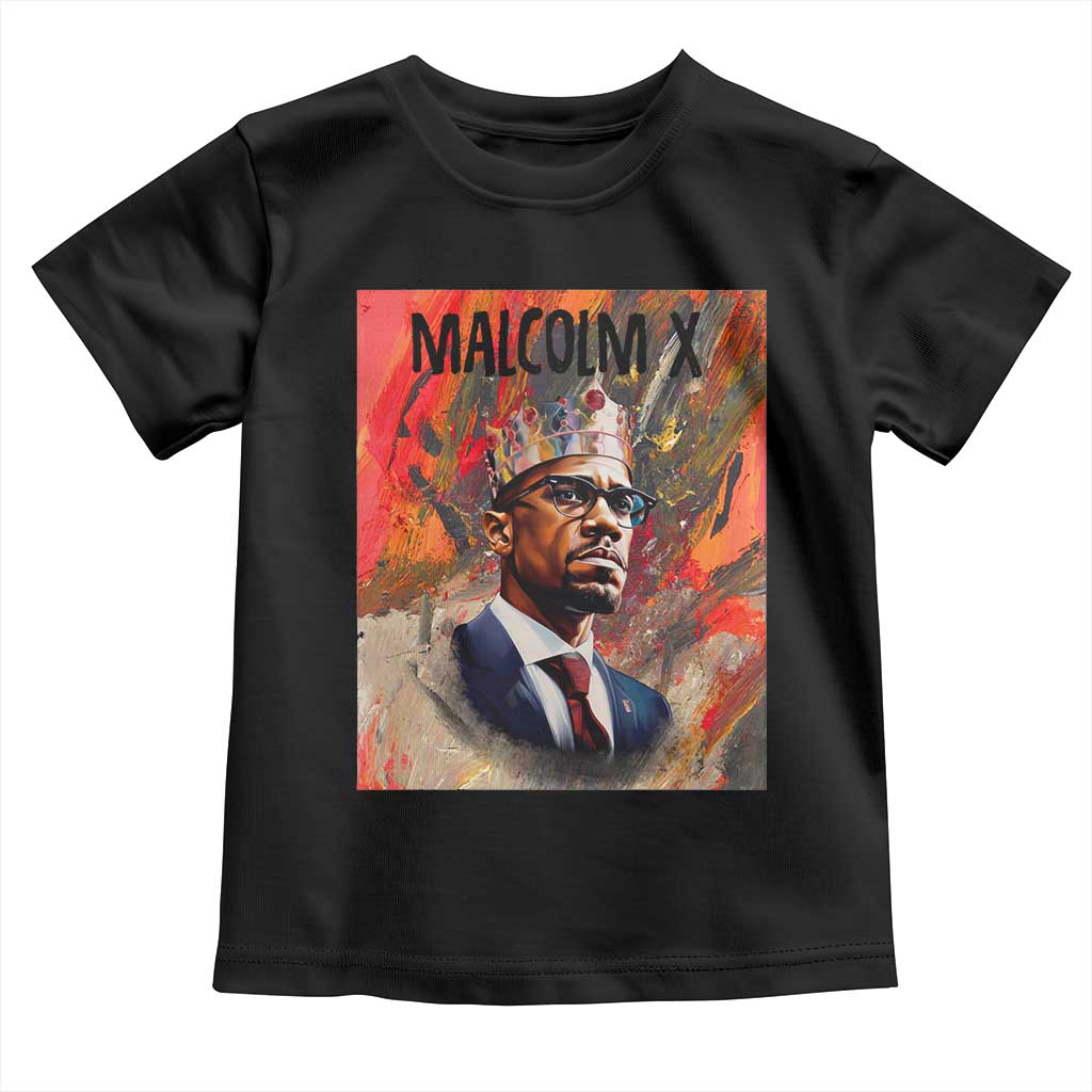 Malcolm X Toddler T Shirt King Hip Hop Aesthetic Art Black Civil Rights TS09 Black Print Your Wear