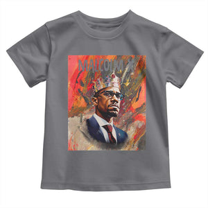 Malcolm X Toddler T Shirt King Hip Hop Aesthetic Art Black Civil Rights TS09 Charcoal Print Your Wear