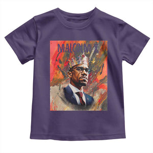 Malcolm X Toddler T Shirt King Hip Hop Aesthetic Art Black Civil Rights TS09 Purple Print Your Wear