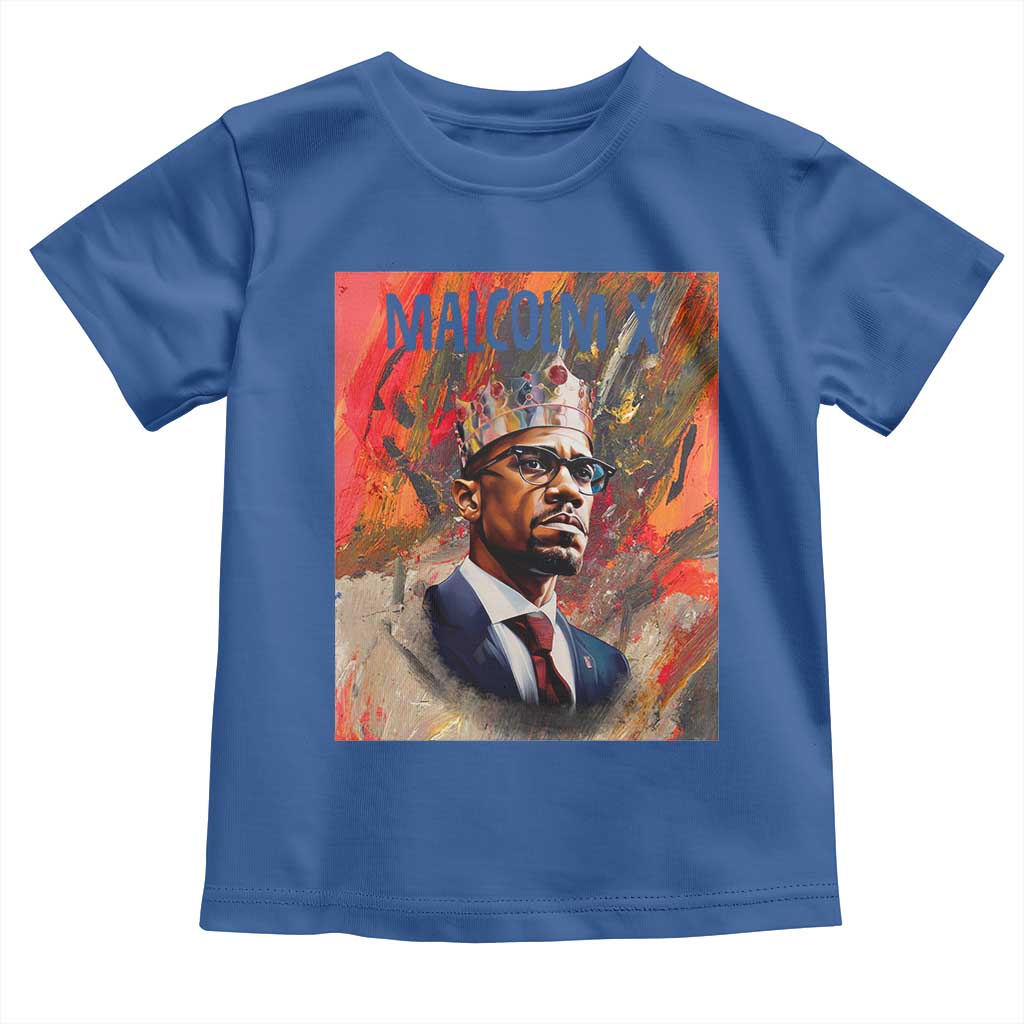 Malcolm X Toddler T Shirt King Hip Hop Aesthetic Art Black Civil Rights TS09 Royal Blue Print Your Wear