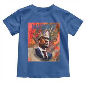 Malcolm X Toddler T Shirt King Hip Hop Aesthetic Art Black Civil Rights TS09 Royal Blue Print Your Wear