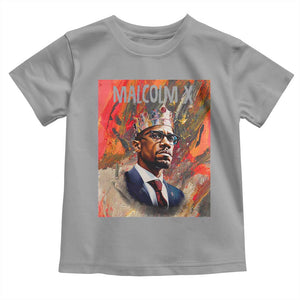 Malcolm X Toddler T Shirt King Hip Hop Aesthetic Art Black Civil Rights TS09 Sport Gray Print Your Wear