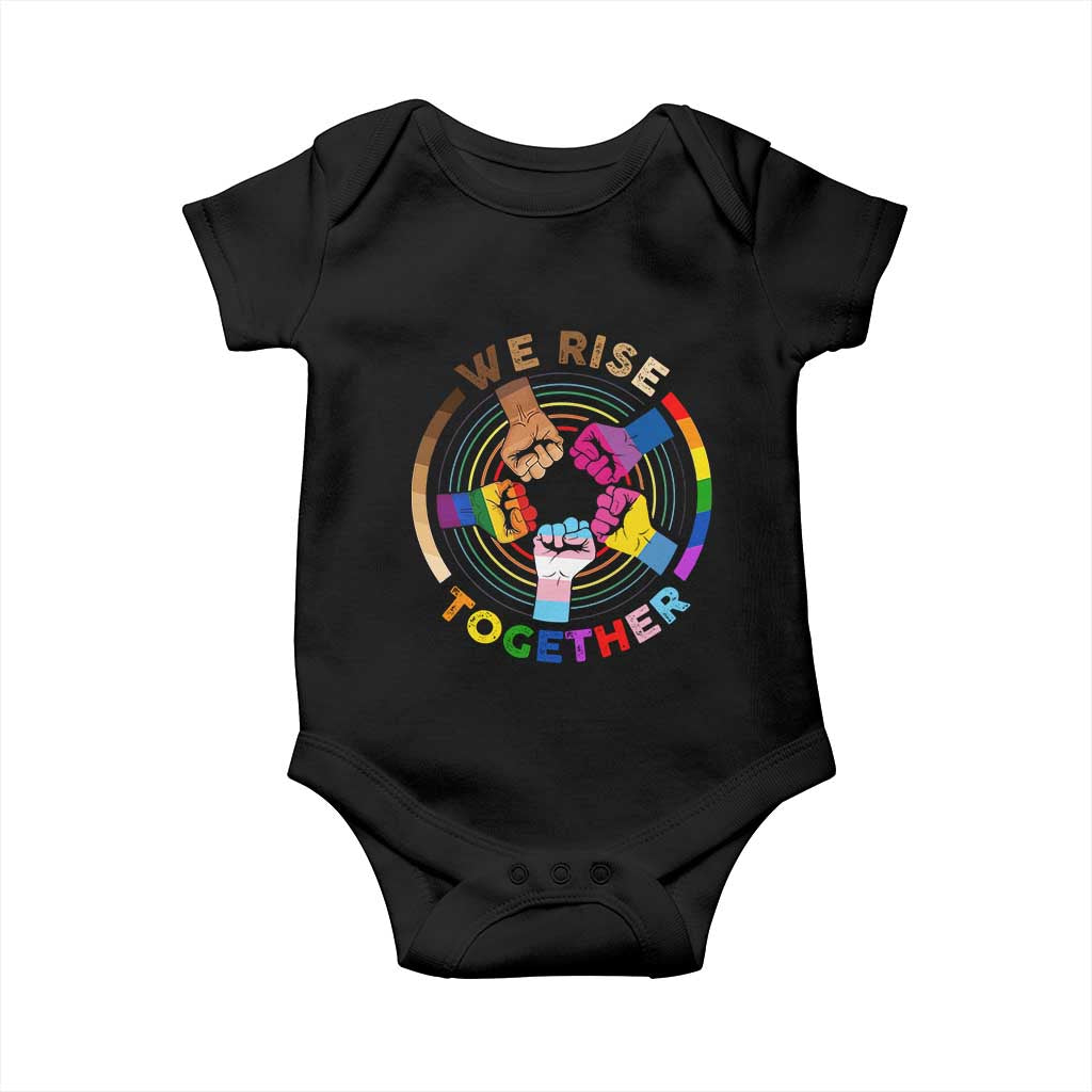 Black History Month Baby Onesie We Rise Together Equality Awesome Melanin LGBT TS09 Black Print Your Wear