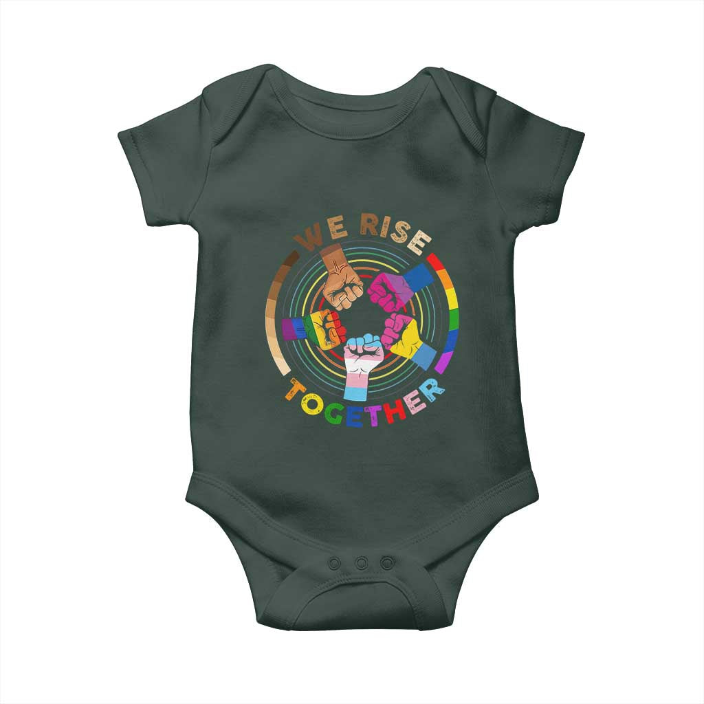 Black History Month Baby Onesie We Rise Together Equality Awesome Melanin LGBT TS09 Print Your Wear