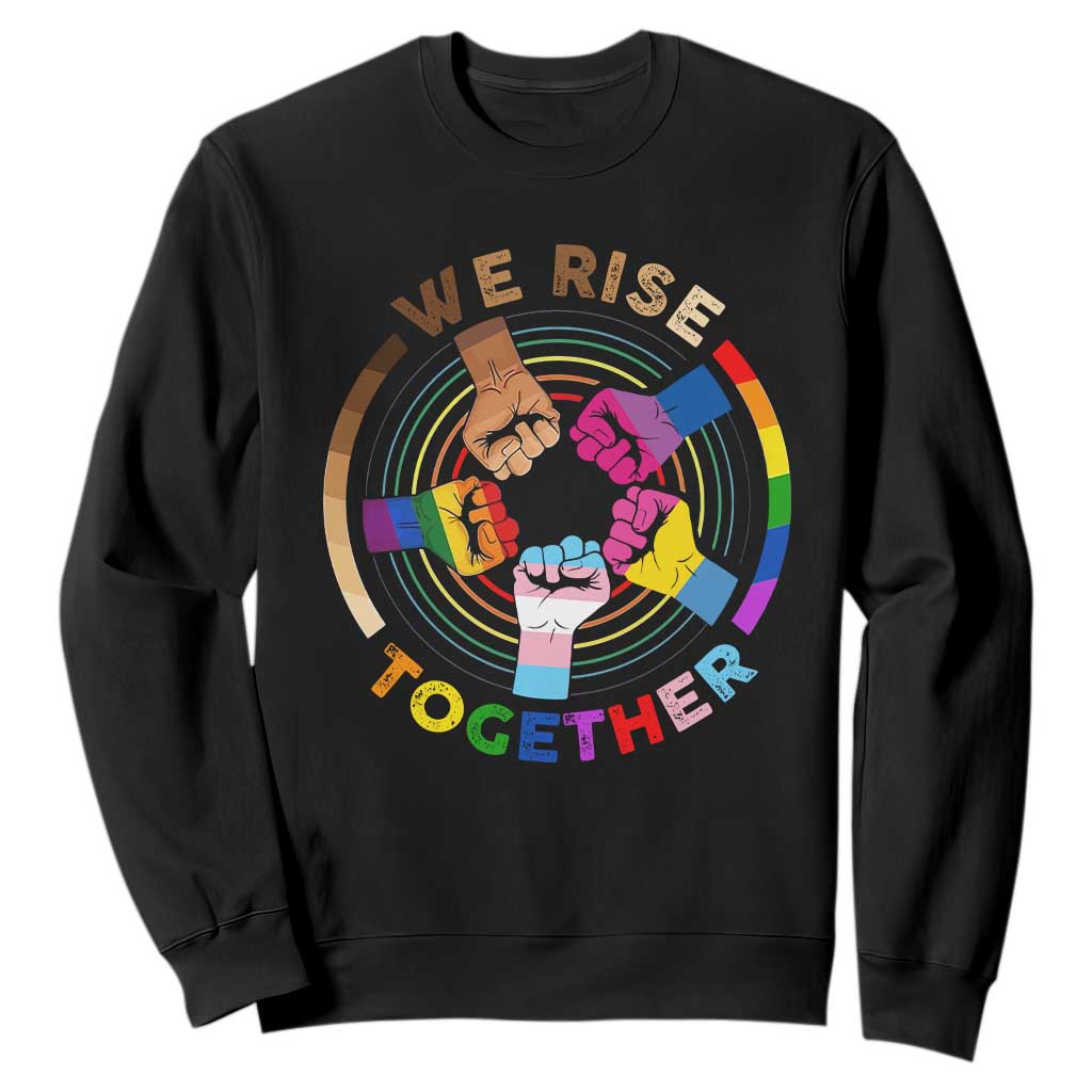 Black History Month Sweatshirt We Rise Together Equality Awesome Melanin LGBT TS09 Black Printyourwear