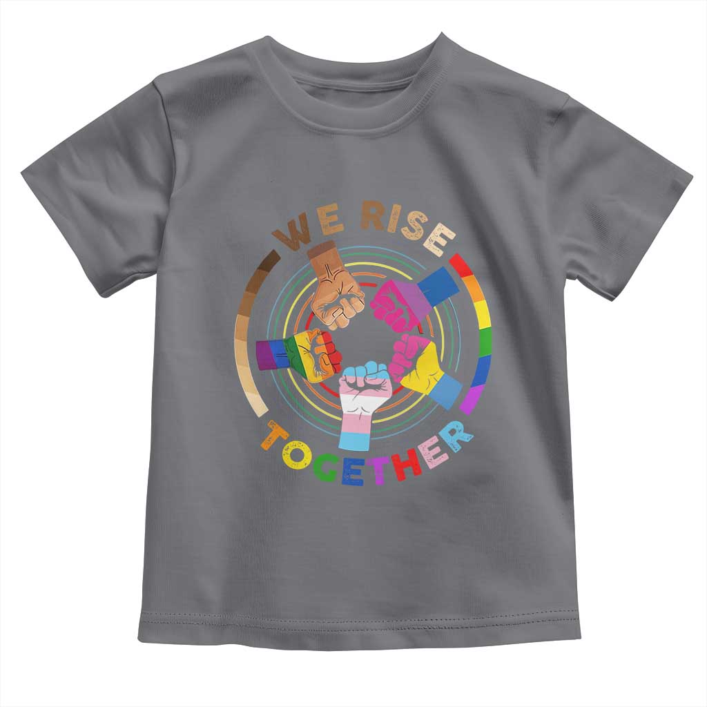 Black History Month Toddler T Shirt We Rise Together Equality Awesome Melanin LGBT TS09 Charcoal Print Your Wear