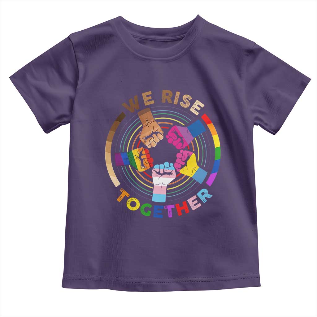 Black History Month Toddler T Shirt We Rise Together Equality Awesome Melanin LGBT TS09 Purple Print Your Wear