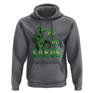 Papasaurus Funny Dinosaur Father's Day Hoodie TS09 Charcoal Print Your Wear