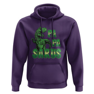 Papasaurus Funny Dinosaur Father's Day Hoodie TS09 Purple Print Your Wear