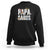 Papasaurus Funny Dinosaur Father's Day Sweatshirt TS09 Black Print Your Wear