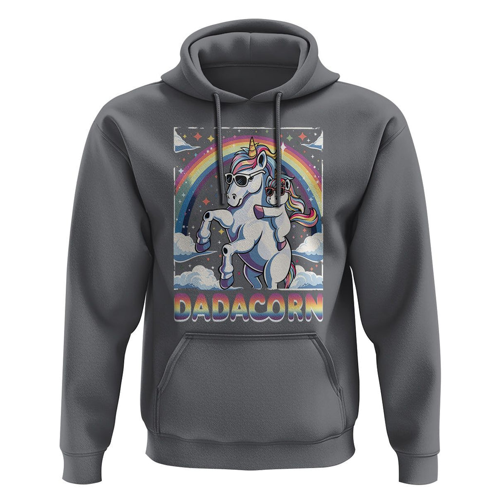 Dadacorn Funny Unicorn Father's Day Hoodie TS09 Charcoal Print Your Wear