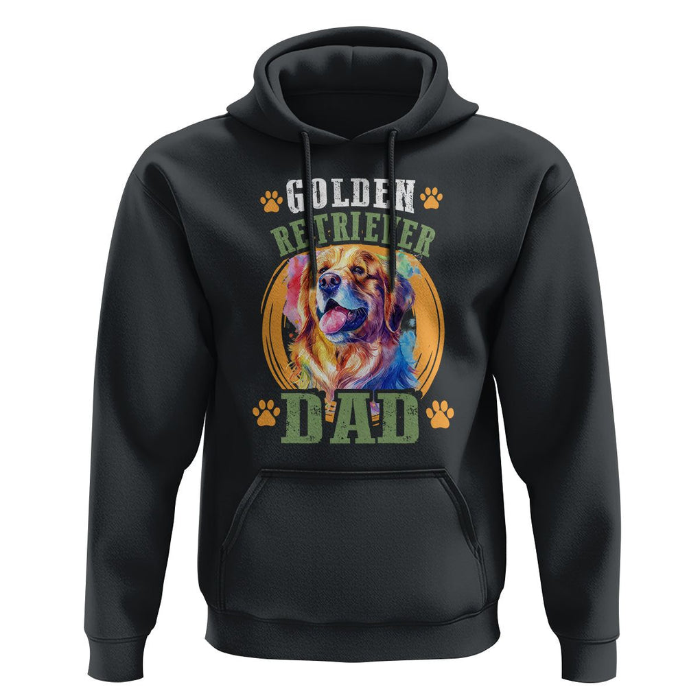 Golden Retriever Dad Dog Dad Father's Day Hoodie TS09 Black Print Your Wear
