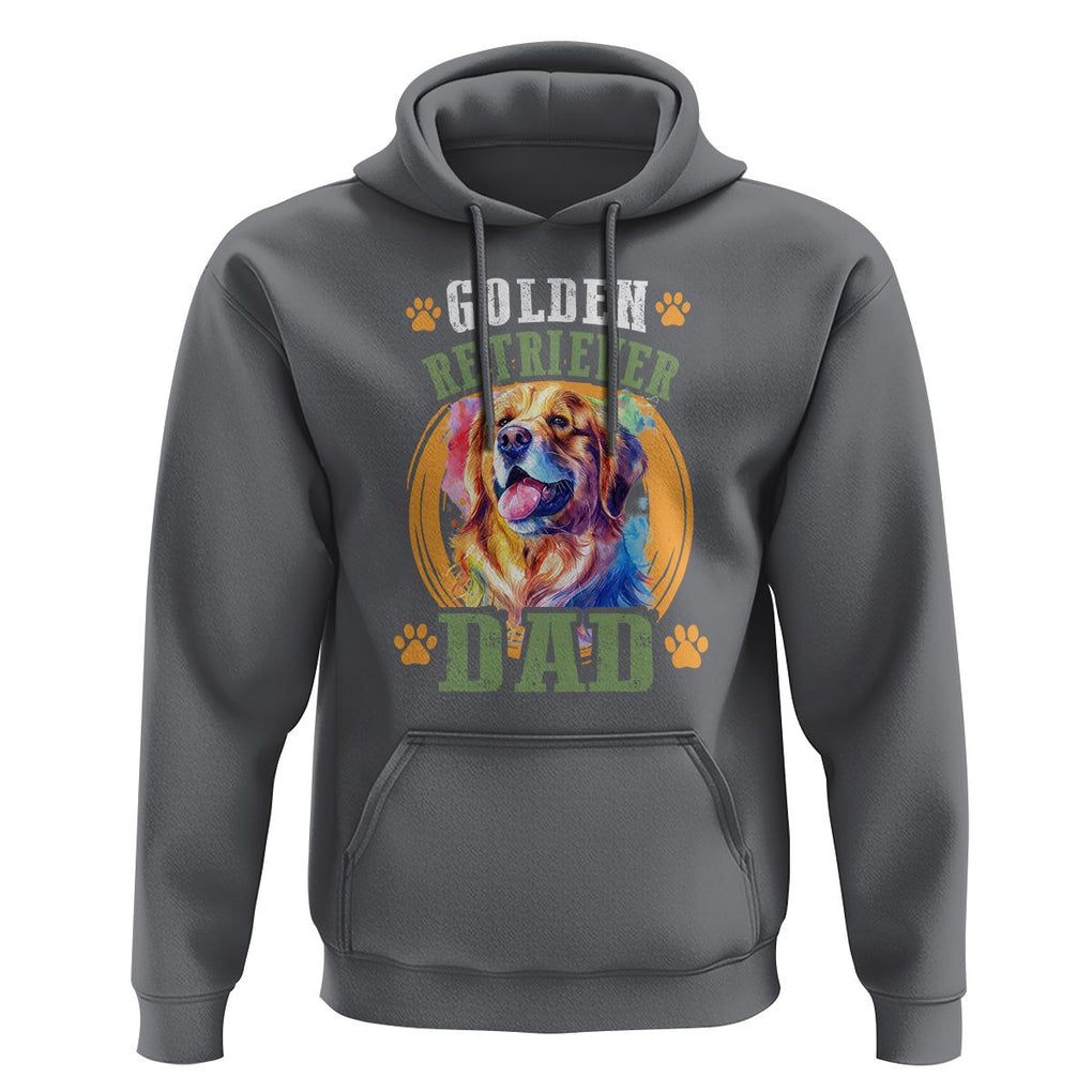 Golden Retriever Dad Dog Dad Father's Day Hoodie TS09 Charcoal Print Your Wear