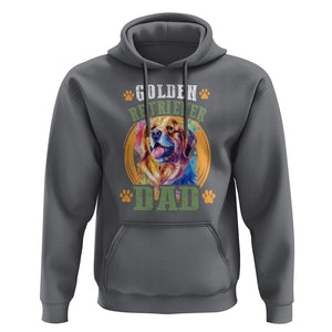 Golden Retriever Dad Dog Dad Father's Day Hoodie TS09 Charcoal Print Your Wear
