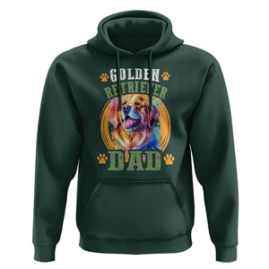 Golden Retriever Dad Dog Dad Father's Day Hoodie TS09 Dark Forest Green Print Your Wear