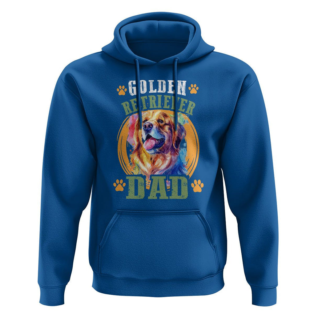Golden Retriever Dad Dog Dad Father's Day Hoodie TS09 Royal Blue Print Your Wear