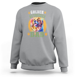 Golden Retriever Dad Dog Dad Father's Day Sweatshirt TS09 Sport Gray Print Your Wear