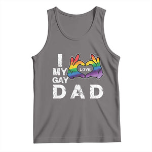 Father's Day LGBT Pride Tank Top I Love My Gay Dad TS09 Deep Heather Print Your Wear