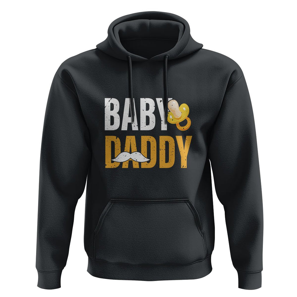 Funny New Dad Hoodie Baby Daddy First Time Father's Day TS09 Black Print Your Wear