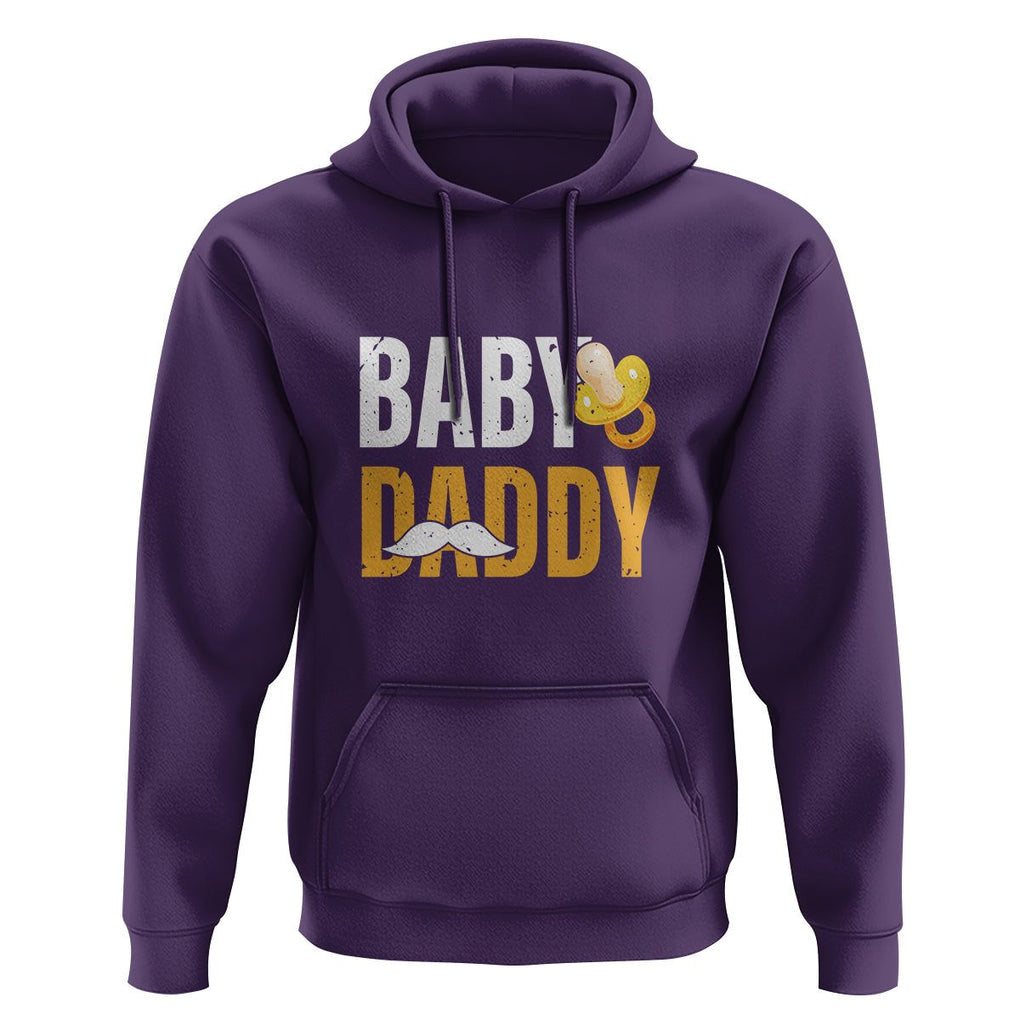 Funny New Dad Hoodie Baby Daddy First Time Father's Day TS09 Purple Print Your Wear