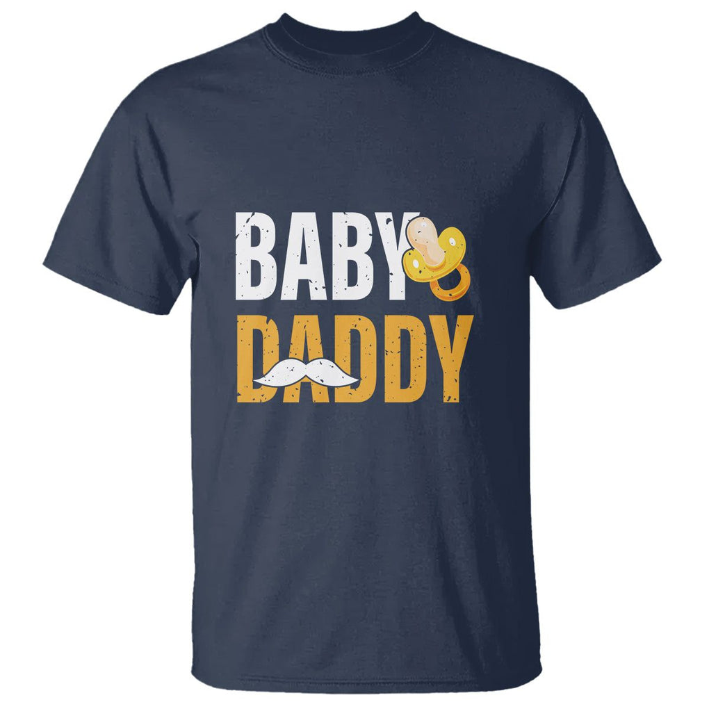 Funny New Dad T Shirt Baby Daddy First Time Father's Day TS09 Navy Print Your Wear