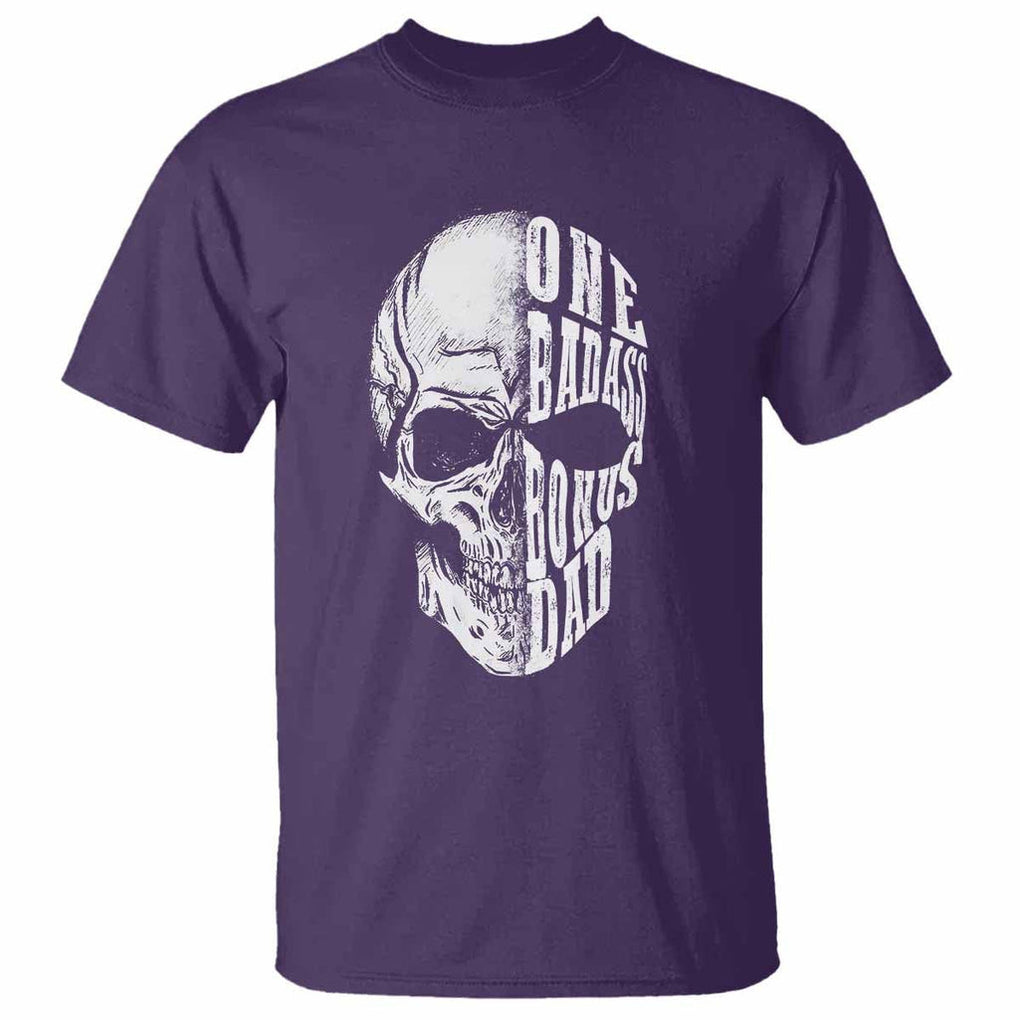 Father's Day T Shirt One Badass Bonus Dad Skull TS09 Purple Print Your Wear