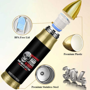 Autism Awareness Bullet Tumbler Warning This Autism Dad Uses His Patience On His Children Father's Day TS09 Print Your Wear