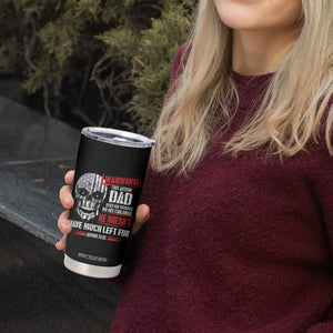 Autism Awareness Tumbler Cup Warning This Autism Dad Uses His Patience On His Children Father's Day TS09 Print Your Wear