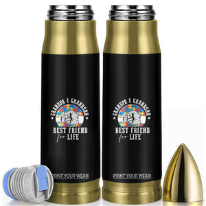 Autism Awareness Bullet Tumbler Grandpa Grandson Best Friend For Life Father's Day TS09 Black Print Your Wear