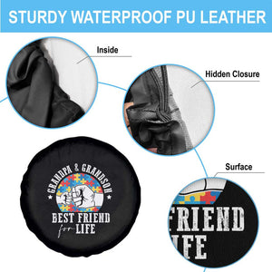 Autism Awareness Spare Tire Cover Grandpa Grandson Best Friend For Life Father's Day TS09 Print Your Wear
