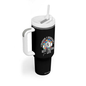 Autism Awareness Tumbler With Handle Grandpa Grandson Best Friend For Life Father's Day TS09 Print Your Wear