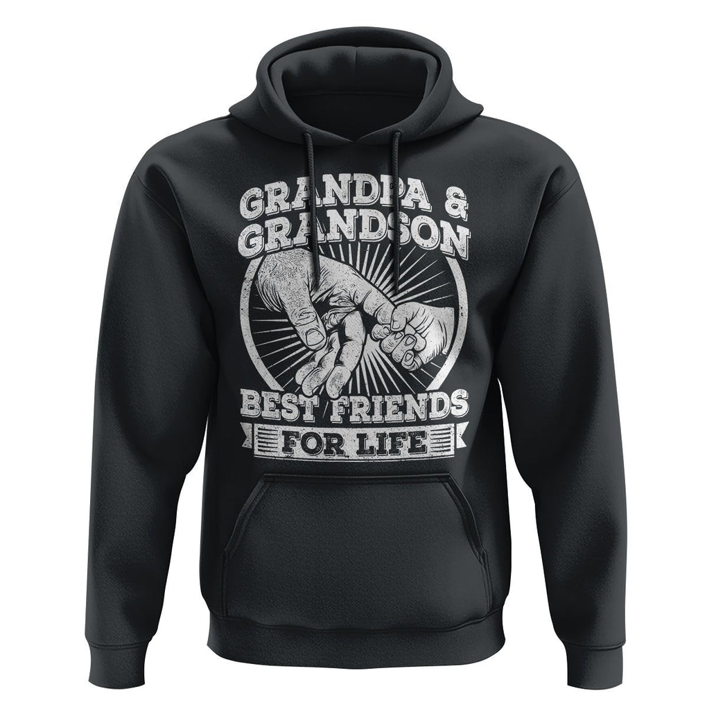 Father's Day Hoodie Grandpa Grandson Best Friend for Life TS09 Black Print Your Wear