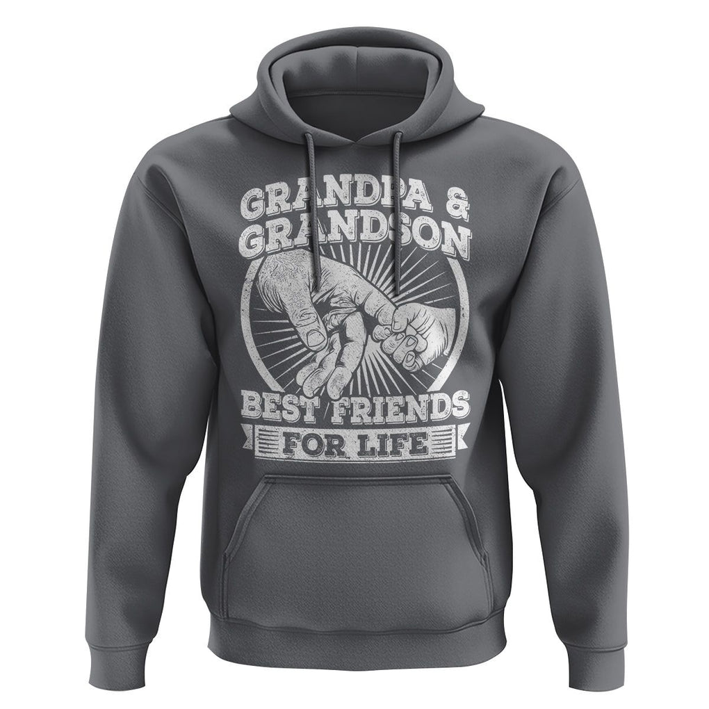 Father's Day Hoodie Grandpa Grandson Best Friend for Life TS09 Charcoal Print Your Wear
