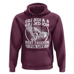 Father's Day Hoodie Grandpa Grandson Best Friend for Life TS09 Maroon Print Your Wear